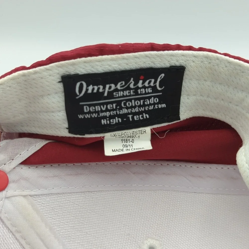 Prairie Landing Golf Club Hat 2012 Member Imperial High Tech White Red Cap Golf